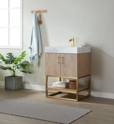 24'' Single Bathroom Vanity With Melamine Veneer