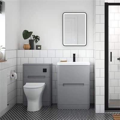 Grey Matt Baðherbergi Vanity