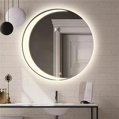 Veggfestur LED spegill